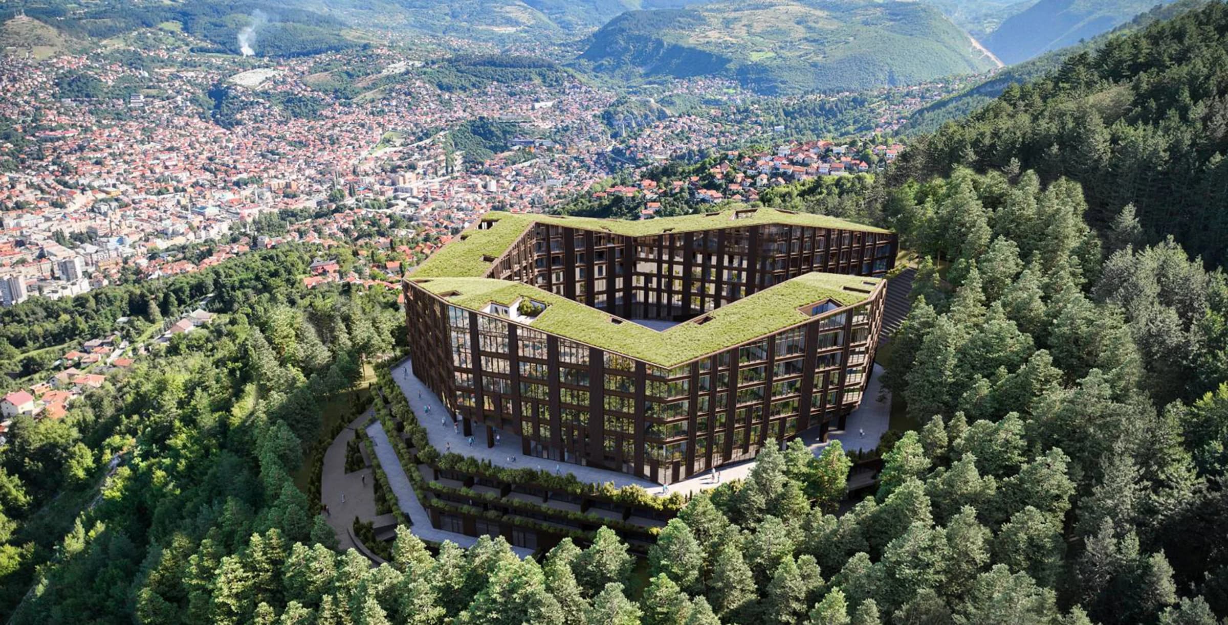 tershouse Roof Gardens — premium coworking inside the Roof Gardens complex above Sarajevo